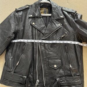 Unik Black Leather Biker Jacket